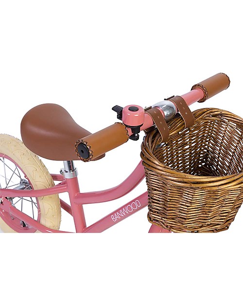 Banwood Bicicletta Senza Pedali First Go + Casco Classico per Biciclette Per Bambini - Corallo - da 3 a 5 anni! Biciclette senza Pedali