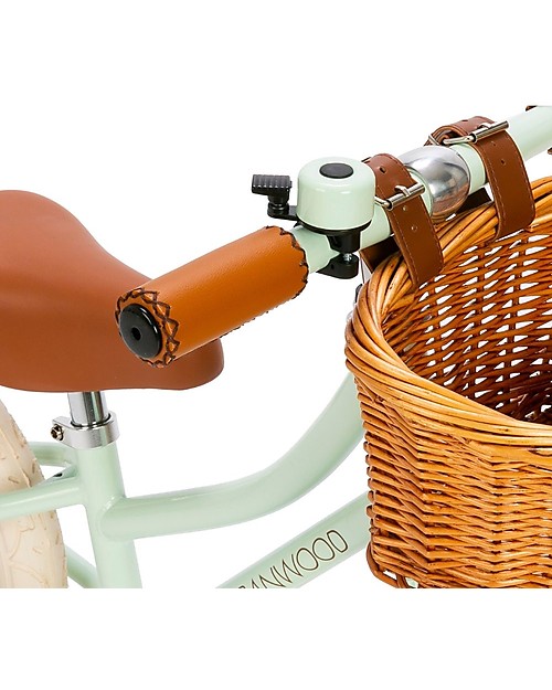 Banwood Bicicletta Senza Pedali First Go + Casco Classico per Biciclette Per Bambini - Menta - da 3 a 5 anni! Biciclette senza Pedali