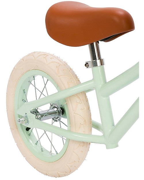 Banwood Bicicletta Senza Pedali First Go + Casco Classico per Biciclette Per Bambini - Menta - da 3 a 5 anni! Biciclette senza Pedali