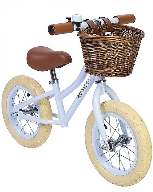 Banwood  Bicicletta Senza Pedali First Go + Casco Classico per Biciclette Per Bambini - Sky - da 3 a 5 anni! Biciclette senza Pedali