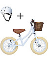 Banwood  Bicicletta Senza Pedali First Go + Casco Classico per Biciclette Per Bambini - Sky - da 3 a 5 anni! Biciclette senza Pedali