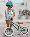 Banwood Bicicletta Senza Pedali First Go + Casco Classico per Biciclette Per Bambini - Verde Scuro - da 3 a 5 anni! Biciclette senza Pedali
