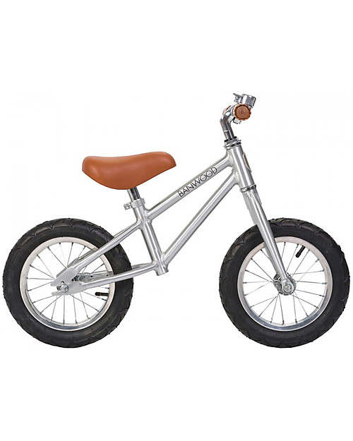 Banwood Bicicletta Senza Pedali First Go, Chrome - Per Bambini da 3 a 5 anni! Biciclette senza Pedali