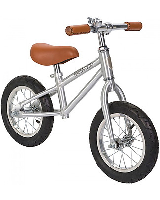 Banwood Bicicletta Senza Pedali First Go, Chrome - Per Bambini da 3 a 5 anni! Biciclette senza Pedali