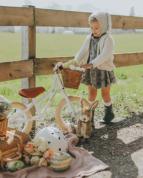 Banwood Bicicletta Senza Pedali First Go con Casco, Bianco - da 3 a 5 anni! Biciclette senza Pedali