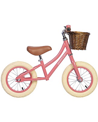 Banwood Bicicletta Senza Pedali First Go, Corallo - Per Bambine da 3 a 5 anni! Biciclette Senza Pedali