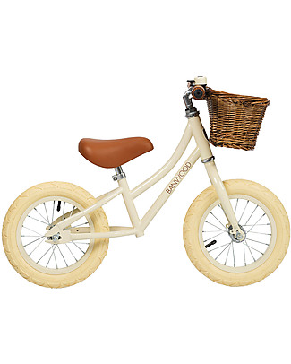 Banwood Bicicletta Senza Pedali First Go, Crema - Per Bambine da 3 a 5 anni! Biciclette Senza Pedali