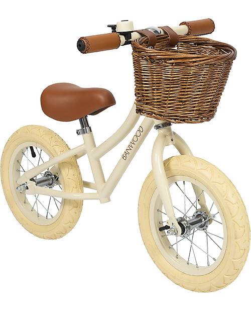 Banwood Bicicletta Senza Pedali First Go, Crema - Per Bambini da 3 a 5 anni! Biciclette senza Pedali