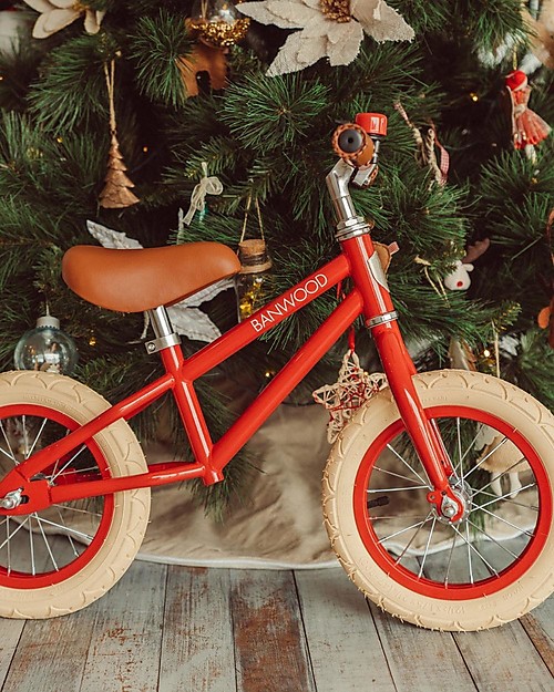 Banwood Bicicletta Senza Pedali First Go, Rossa - Per Bambini da 3 a 5 anni! Biciclette senza Pedali