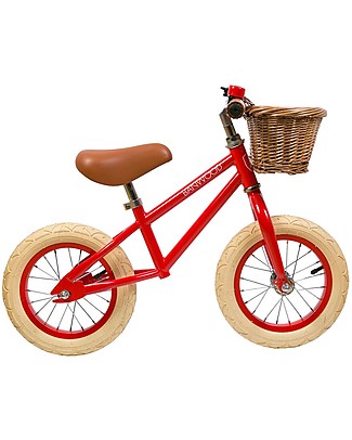 Banwood Bicicletta Senza Pedali First Go, Rossa - Per Bambini da 3 a 5 anni! Biciclette senza Pedali