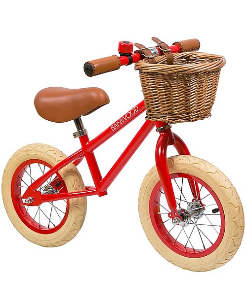 Banwood Bicicletta Senza Pedali First Go, Rossa - Per Bambini da 3 a 5 anni! Biciclette senza Pedali