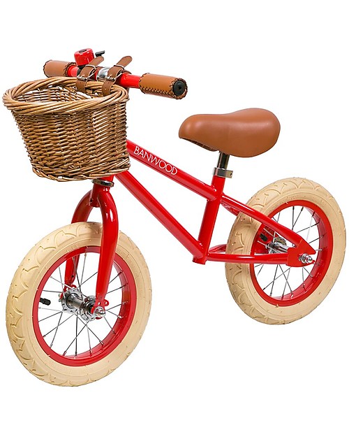 Banwood Bicicletta Senza Pedali First Go, Rossa - Per Bambini da 3 a 5 anni! Biciclette senza Pedali