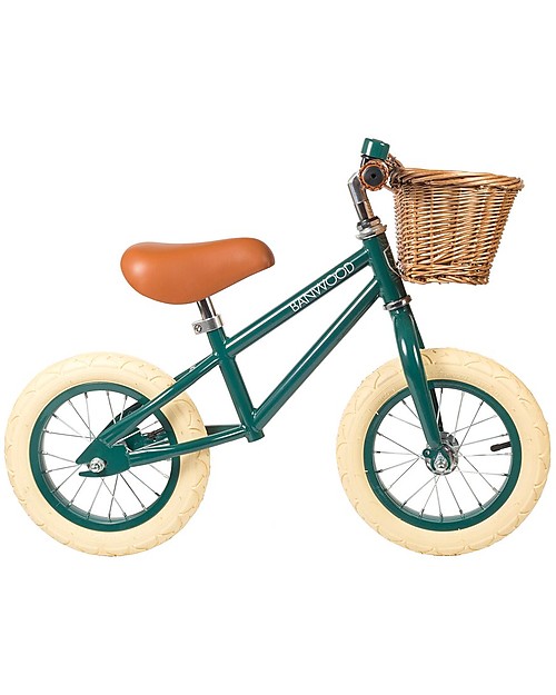 Banwood Bicicletta Senza Pedali First Go, Verde scuro - Per Bambini da 3 a 5 anni! Biciclette senza Pedali