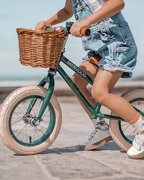 Banwood Bicicletta Senza Pedali First Go, Verde scuro - Per Bambini da 3 a 5 anni! Biciclette senza Pedali