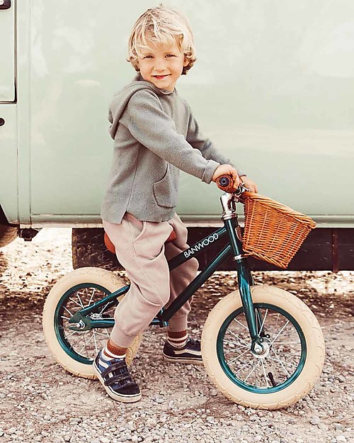 Banwood Bicicletta Senza Pedali First Go, Verde scuro - Per Bambini da 3 a 5 anni! Biciclette senza Pedali