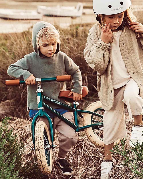 Banwood Bicicletta Senza Pedali First Go, Verde scuro - Per Bambini da 3 a 5 anni! Biciclette senza Pedali