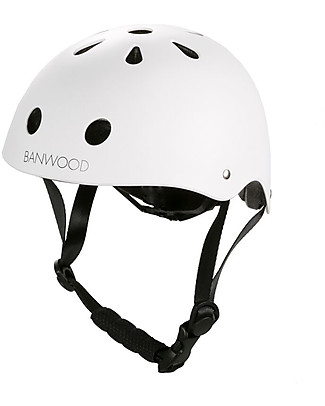 Banwood Casco Classico per Biciclette, Bianco - Per Bambine da 3 a 7 Anni! Biciclette Senza Pedali