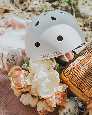 Banwood Casco Classico per Biciclette, Bianco - Per Bambine da 3 a 7 Anni! Biciclette Senza Pedali