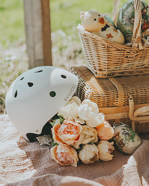 Banwood Casco Classico per Biciclette, Bianco - Per Bambini da 3 a 7 Anni! Caschi Bici