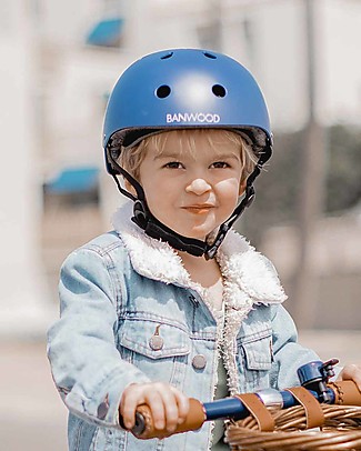 Banwood Casco Classico per Biciclette, Blu - Per Bambini da 3 a 7 Anni! Biciclette Senza Pedali