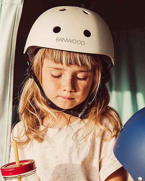 Banwood Casco Classico per Biciclette Crema - Per Bambini da 3 a 7 Anni! Caschi Bici