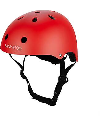 Banwood Casco Classico per Biciclette - Rosso - per Bambini da 3 a 7 Anni! Caschi Bici