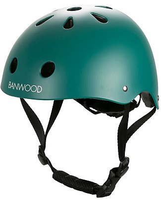 Banwood Casco Classico per Biciclette, Verde Scuro - Per Bambini da 3 a 7 Anni! Biciclette Senza Pedali