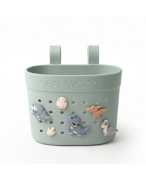 Banwood Cestino per Bici o Monopattino in Gomma Riciclata - Argilla - Eco-Friendly e Resistente Accessori Biciclette