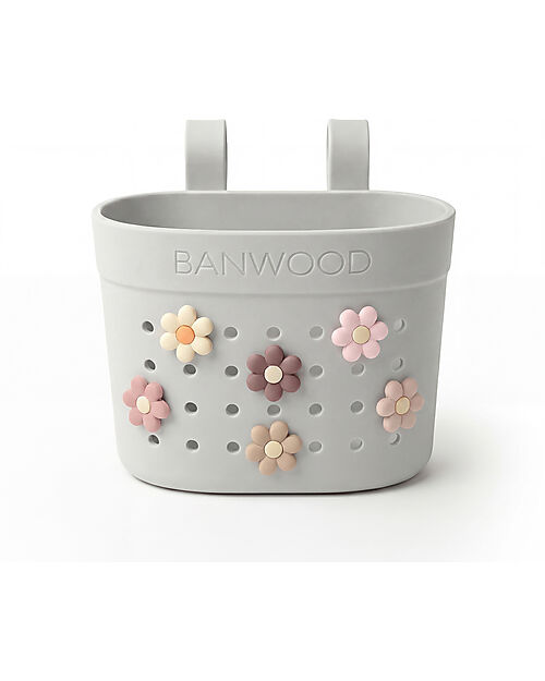 Banwood Cestino per Bici o Monopattino in Gomma Riciclata - Avorio - Eco-Friendly e Resistente Accessori Biciclette