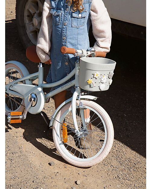 Banwood Cestino per Bici o Monopattino in Gomma Riciclata - Avorio - Eco-Friendly e Resistente Accessori Biciclette
