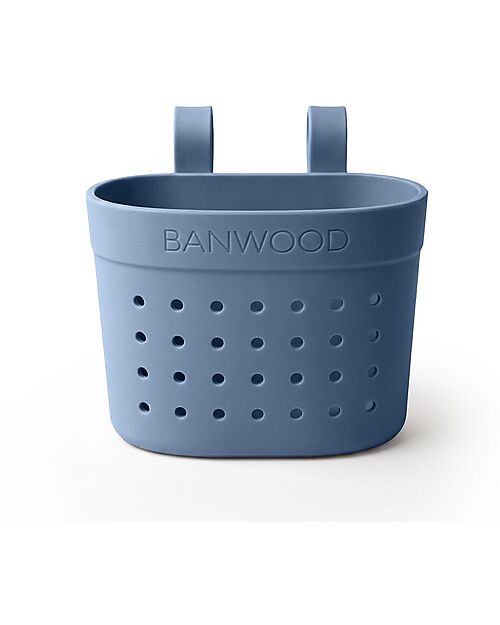 Banwood Cestino per Bici o Monopattino in Gomma Riciclata - Blu - Eco-Friendly e Resistente Accessori Biciclette