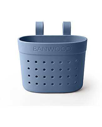 Banwood Cestino per Bici o Monopattino in Gomma Riciclata - Blu - Eco-Friendly e Resistente Accessori Biciclette