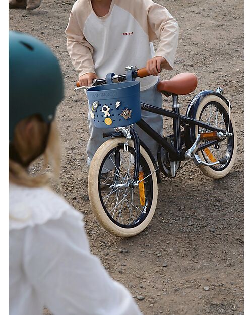 Banwood Cestino per Bici o Monopattino in Gomma Riciclata - Blu - Eco-Friendly e Resistente Accessori Biciclette