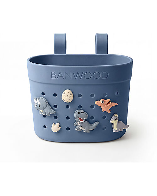 Banwood Cestino per Bici o Monopattino in Gomma Riciclata - Blu - Eco-Friendly e Resistente Accessori Biciclette