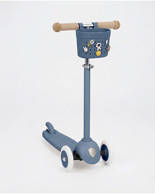 Banwood Cestino per Bici o Monopattino in Gomma Riciclata - Blu - Eco-Friendly e Resistente Accessori Biciclette