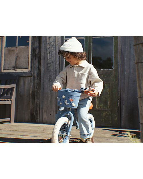 Banwood Cestino per Bici o Monopattino in Gomma Riciclata - Blu - Eco-Friendly e Resistente Accessori Biciclette