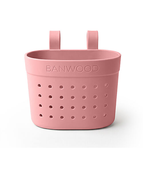Banwood Cestino per Bici o Monopattino in Gomma Riciclata - Lampone - Eco-Friendly e Resistente Accessori Biciclette