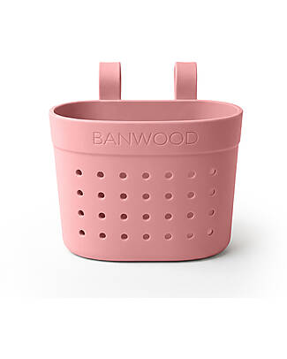 Banwood Cestino per Bici o Monopattino in Gomma Riciclata - Lampone - Eco-Friendly e Resistente Accessori Biciclette