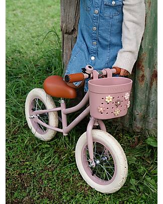Banwood Cestino per Bici o Monopattino in Gomma Riciclata - Lampone - Eco-Friendly e Resistente Accessori Biciclette