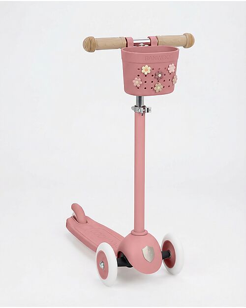 Banwood Cestino per Bici o Monopattino in Gomma Riciclata - Lampone - Eco-Friendly e Resistente Accessori Biciclette