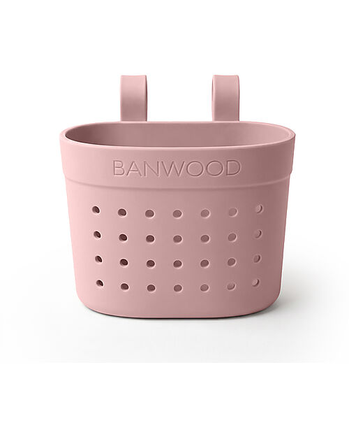 Banwood Cestino per Bici o Monopattino in Gomma Riciclata - Rosa Antico - Eco-Friendly e Resistente Accessori Biciclette