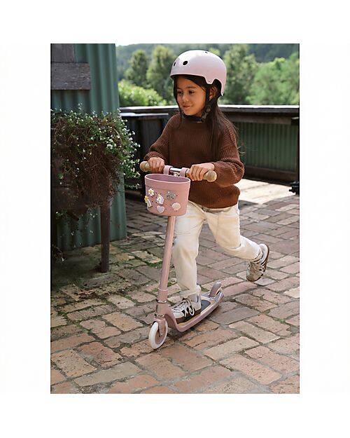 Banwood Cestino per Bici o Monopattino in Gomma Riciclata - Rosa Antico - Eco-Friendly e Resistente Accessori Biciclette
