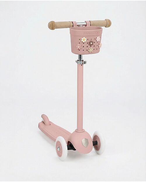 Banwood Cestino per Bici o Monopattino in Gomma Riciclata - Rosa Antico - Eco-Friendly e Resistente Accessori Biciclette