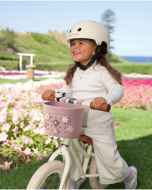 Banwood Cestino per Bici o Monopattino in Gomma Riciclata - Rosa Antico - Eco-Friendly e Resistente Accessori Biciclette