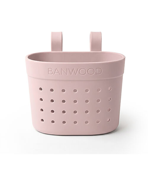 Banwood Cestino per Bici o Monopattino in Gomma Riciclata - Rosa Chiaro - Eco-Friendly e Resistente Accessori Biciclette