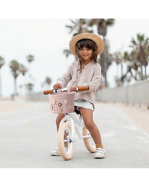 Banwood Cestino per Bici o Monopattino in Gomma Riciclata - Rosa Chiaro - Eco-Friendly e Resistente Accessori Biciclette