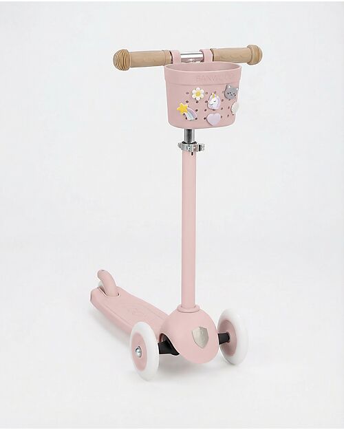 Banwood Cestino per Bici o Monopattino in Gomma Riciclata - Rosa Chiaro - Eco-Friendly e Resistente Accessori Biciclette