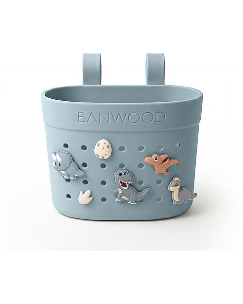 Banwood Cestino per Bici o Monopattino in Gomma Riciclata - Verde Acqua - Eco-Friendly e Resistente Accessori Biciclette