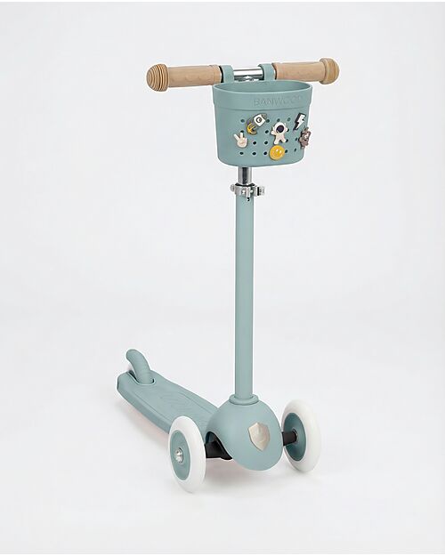 Banwood Cestino per Bici o Monopattino in Gomma Riciclata - Verde Acqua - Eco-Friendly e Resistente Accessori Biciclette