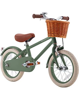 Banwood Classic Vintage Bicycle 14" - Forest - from 3 to 6 years - Removable Training Wheels Bycicles